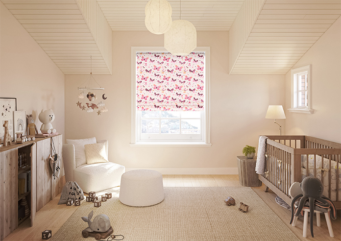 Butterfly Garden, Precious Pinks - Roman Blind - Image 8